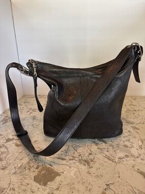 Coach Vintage Black Leather 9188 Legacy Shoulder Crossbody Handbag